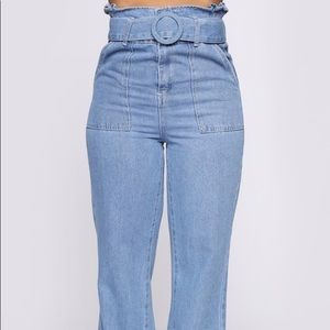 It Wasn't Me Wide Leg Jeans - Medium Blue Wash